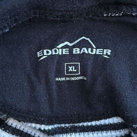 Eddie Bauer Long Sleeve Cowl Neck Top – Black/White Stripe, Pullover Style - Picture 3 of 4